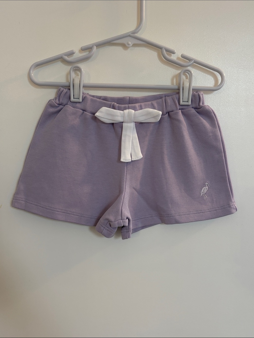 The Beaufort Bonnet Company lavender Knit Girls' Shorts with White Bow